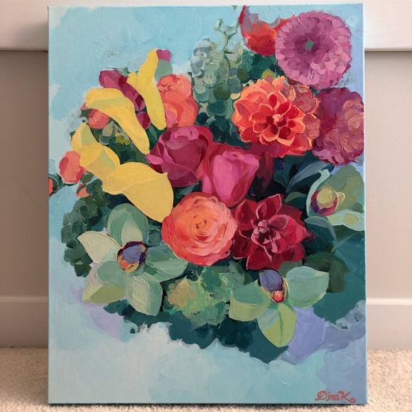 Other - Original acrylic painting of flowers